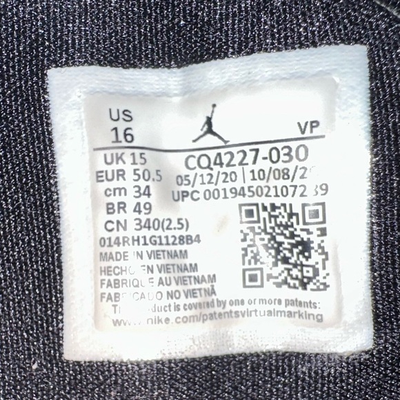 Nike Air Jordan 35 “Bred” Black Red Grey. Preowned - Picture 2 of 6